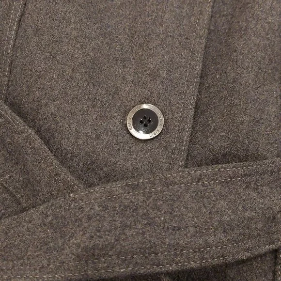 Calvin Klein grey wool coat, size L, NWOT - Picture 2 of 8